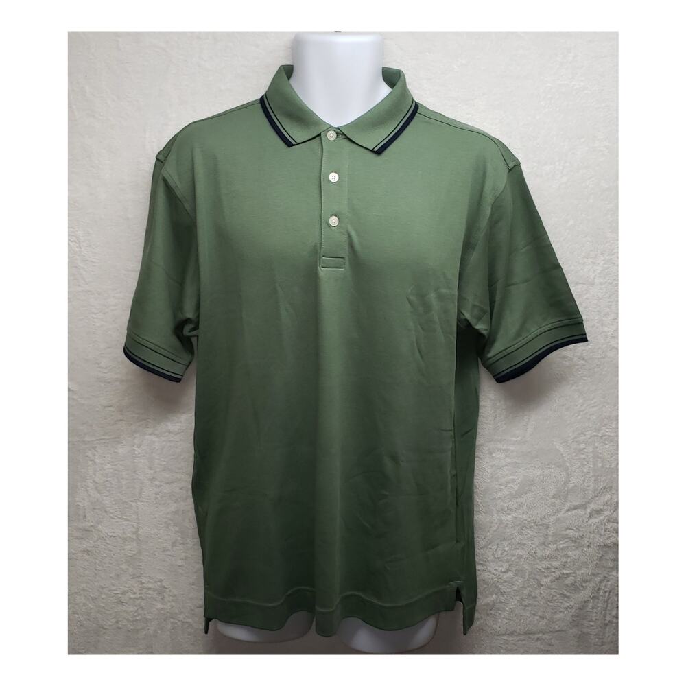 Devon & Jones Dill Green Pima Cotton Polo Shirt S Classic Golf Modern NWT